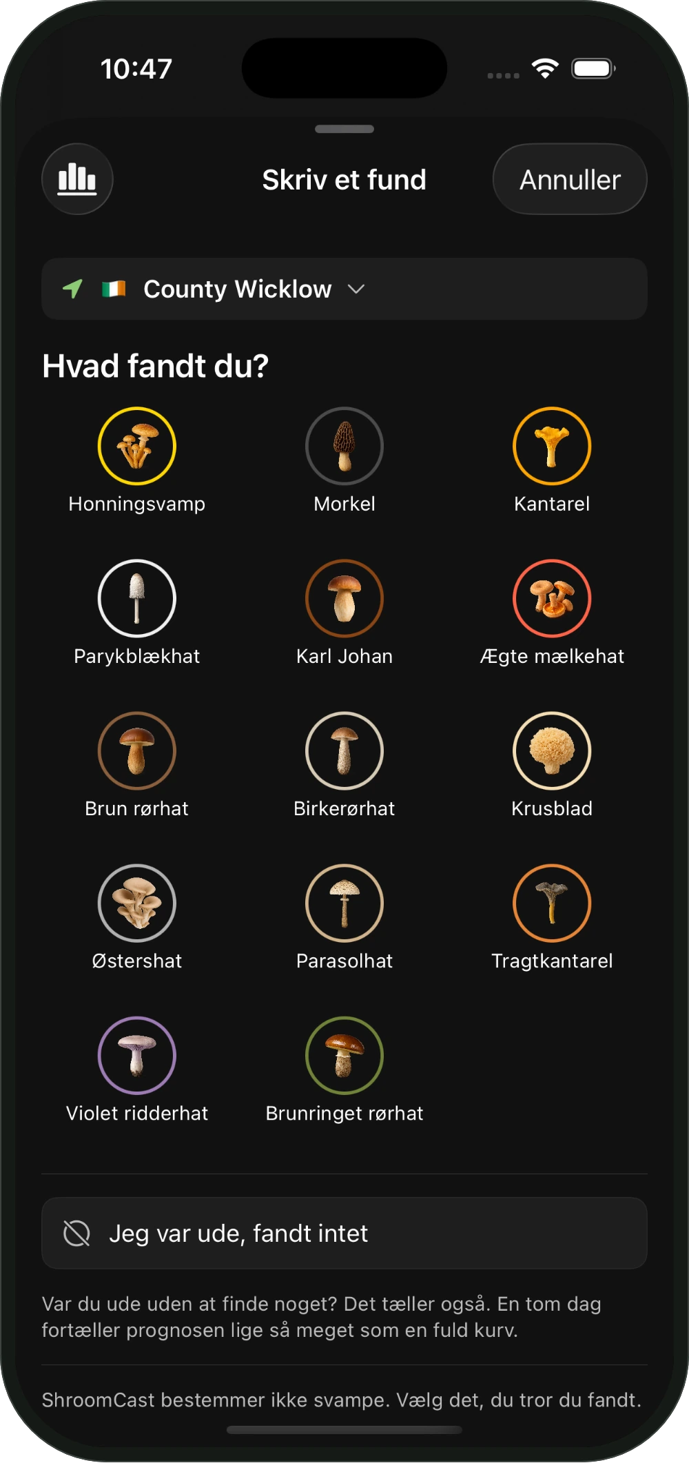 Skriv et fund