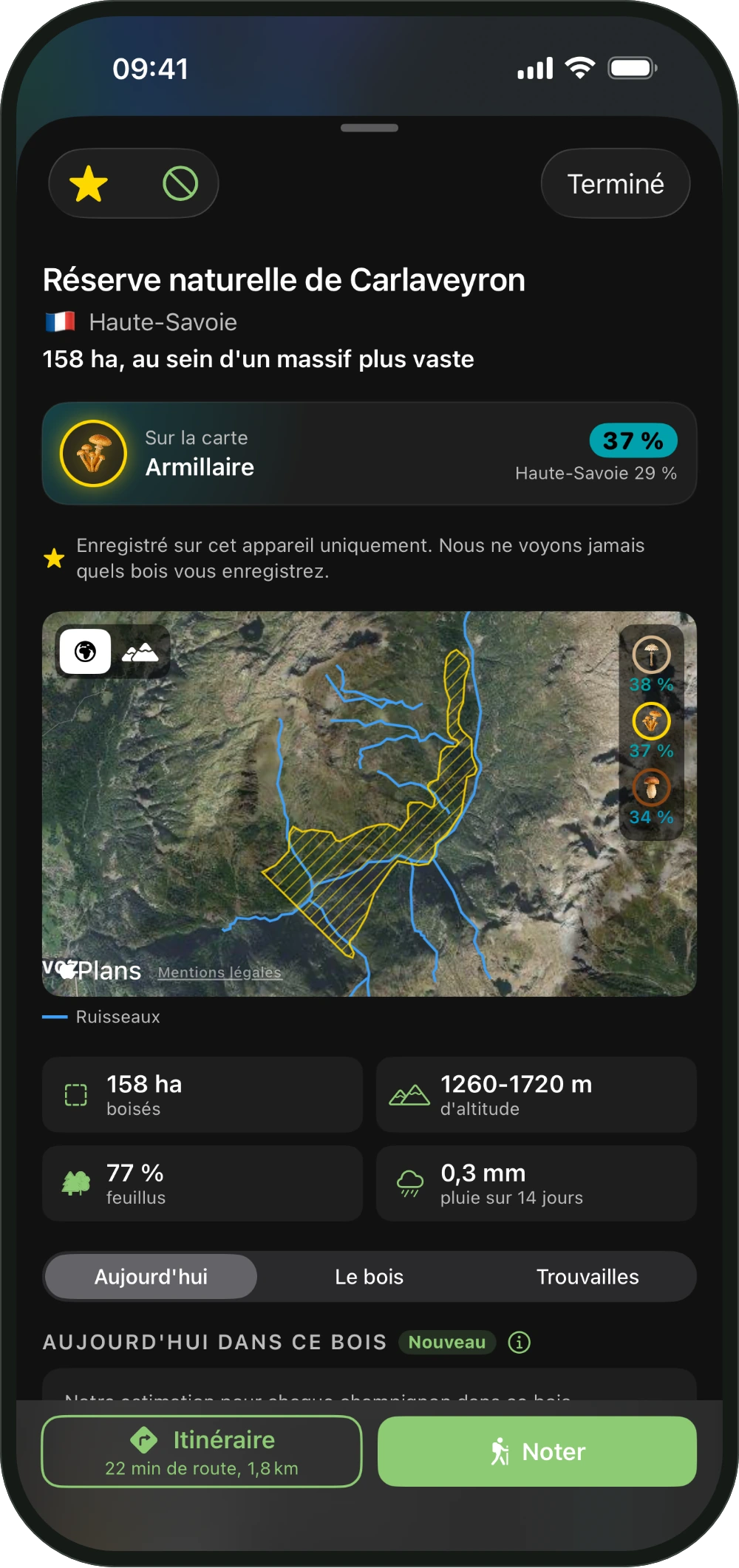 La fiche d'un bois