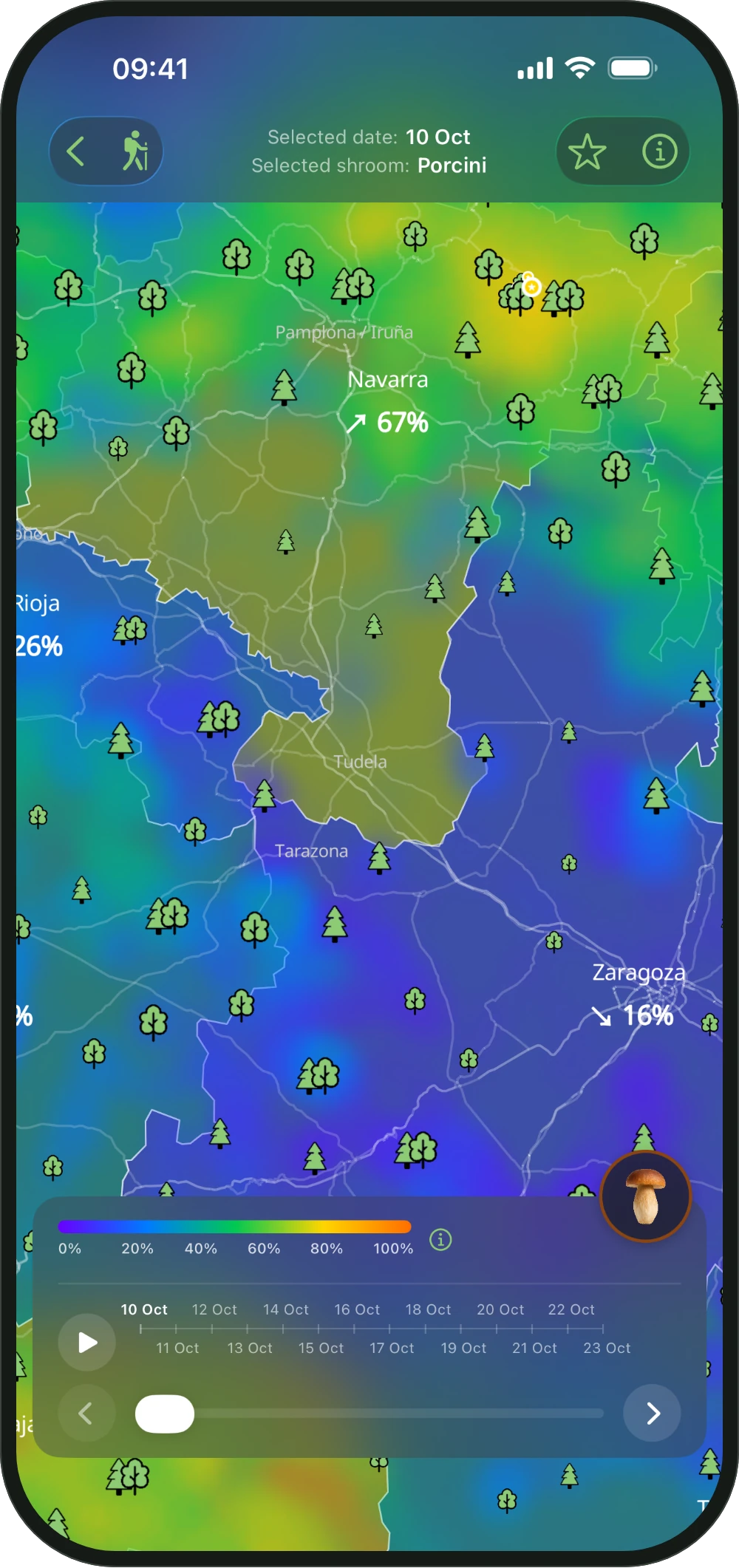 48 provincií, 70 635 lesů